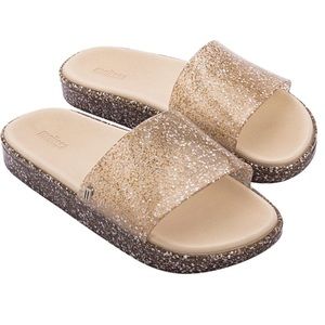Melissa Glitter beach Slides BRAND NEW